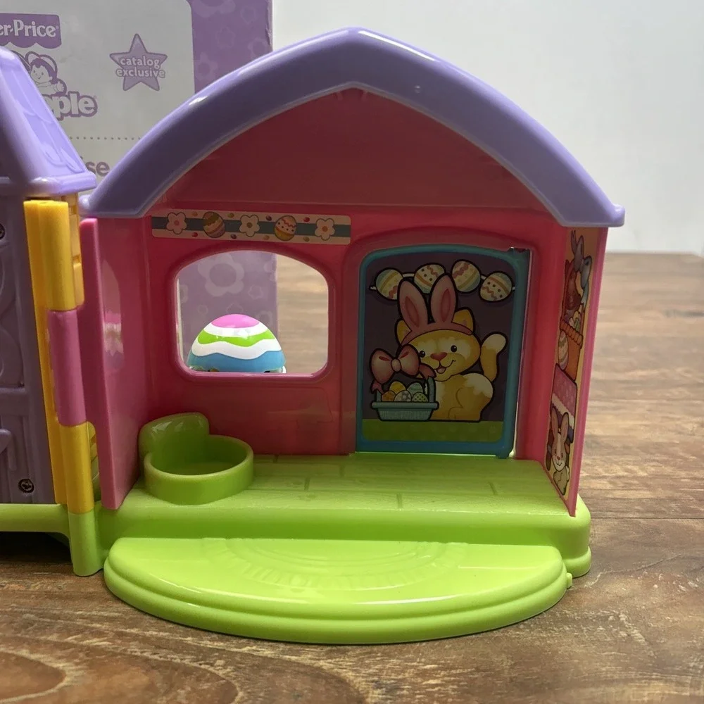 2009 Fisher Price Little People Easter House Surprise Complete & Works! P8224